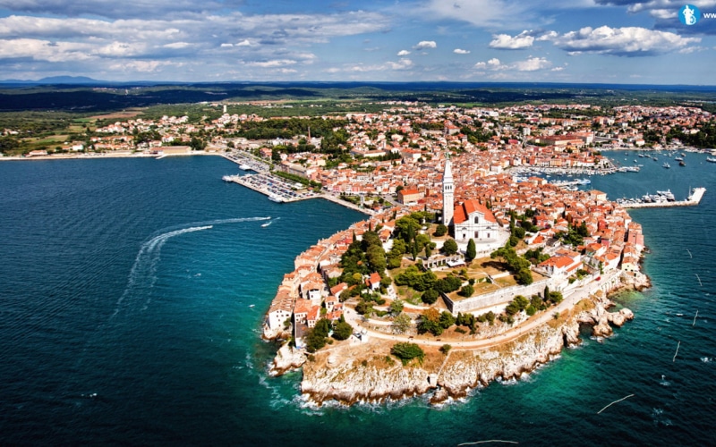 shores, rovinj, croatia, sea, 1080P, adriatic, city, small