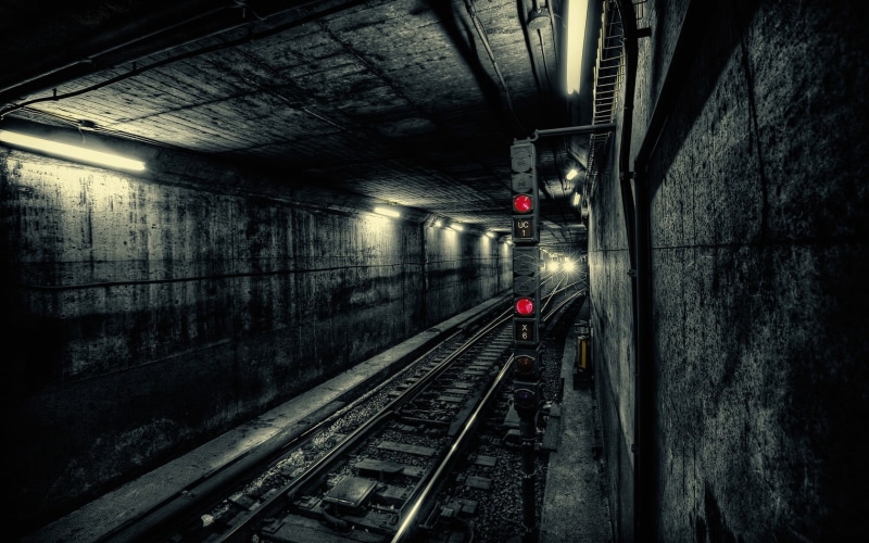 architecture, the way forward, wall - building feature, transportation, 720P, public transportation, illuminated, mode of transportation, light at the end of the tunnel