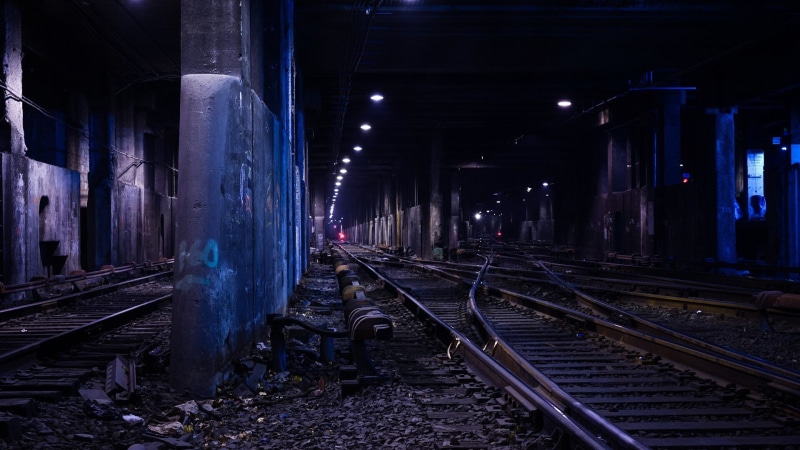 railway, subway, tunnel, 1080P