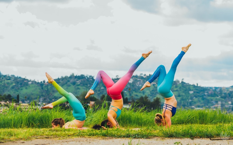 yoga, nature, model, ponytail, women, yoga pants, 1080P