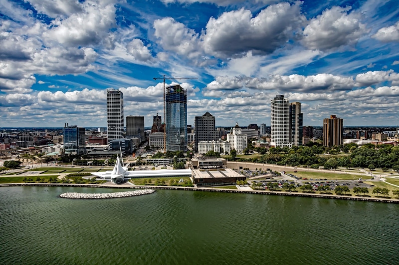 buildings, city life, downtown district, sky, photography, architecture, river, skyscraper, aerial, residential district, high, hdr, landscape, transportation