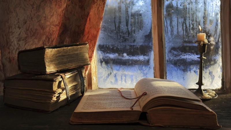 old, table, day, chair, still life photography, nature, wood, electric lamp, indoors, candle, wood - material, literature, window, winter, absence, home interior