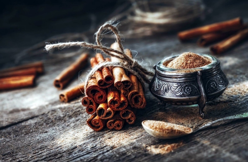 Rustic, cinnamon, spoon, food, still life, 1080P