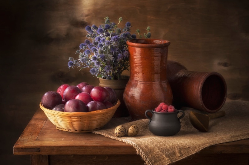 food, still life, flowers, 1080P, fruit