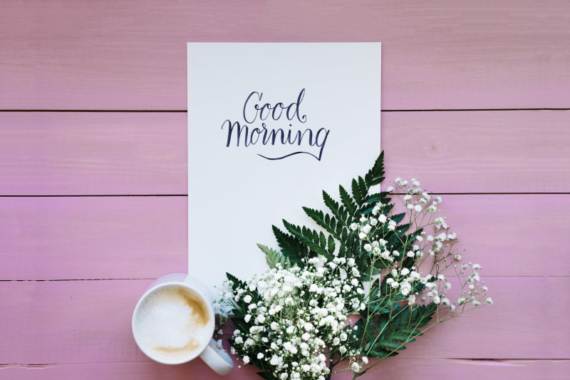 flowers, 5K, spring, Breakfast, good, good morning, morning, Cup, coffee, romantic