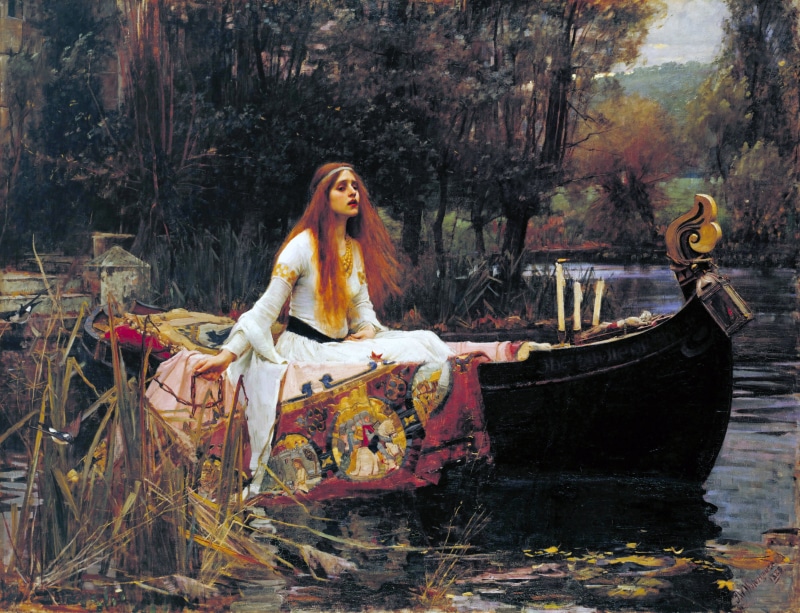 John William Waterhouse, classical art, 4K, The Lady of Shalott, classic art