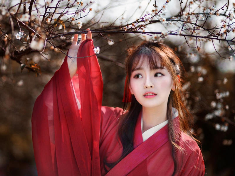 Chinese dress, Asian, 720P, hanfu, women