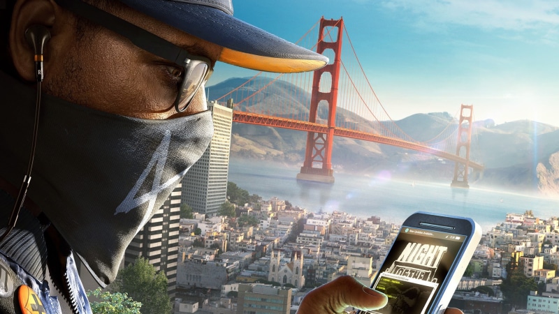 men, cityscape, Upcoming Games, hackers, 1080P, technology, day, built structure, outdoors, mountain, nature, transportation, sunlight, Watch_Dogs 2, one person