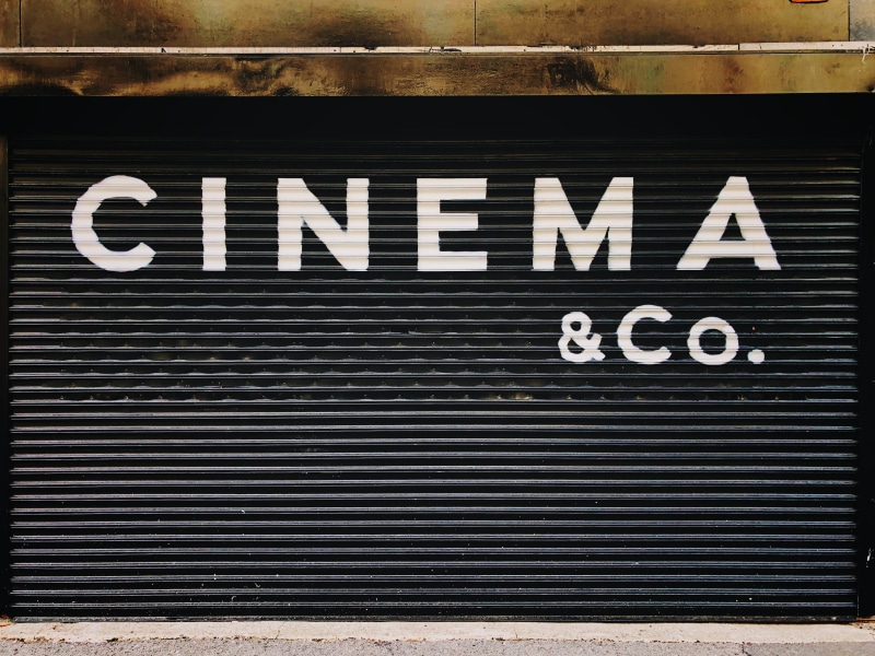 texture, script, co, sign, text, no People, cinema, black, roller, wall, shutter, building Exterior, 4K, old, information Sign, wall - Building Feature