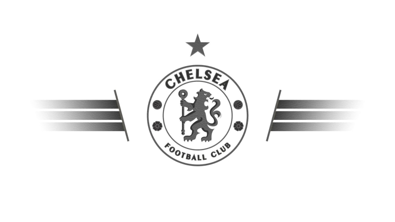 white background, no people, still life, metal, architecture, copy space, Premier League, Chelsea FC, logo, soccer, shape, clear sky, star shape, fork