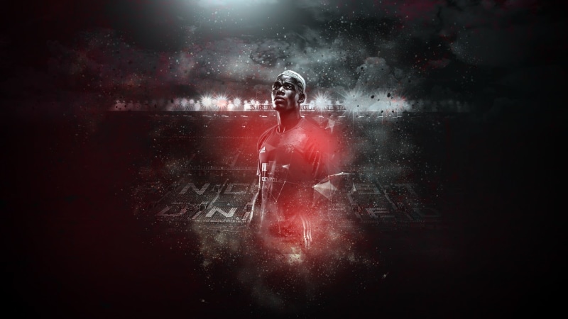 stadium, football, Old Trafford, Manchester United, 1080P, sport, Paul Pogba, player