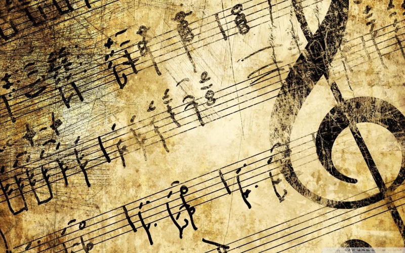 tones, 3d and abstract, paper, 1080P, notes, music, sheet, old