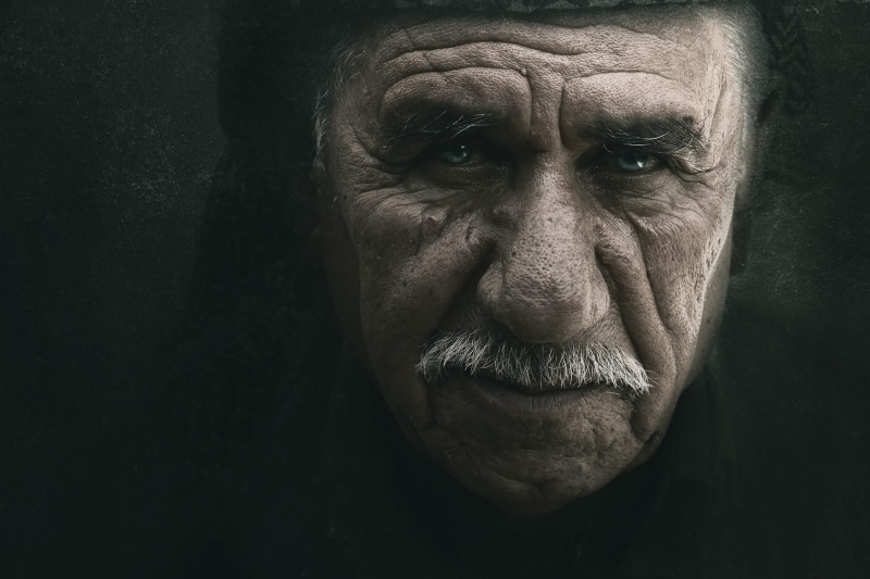 front view, eyebrow, old, seniors, senior, mature adult, real people, senior adult, 2K, portrait, beard, facial hair, close-up, face, people, body part
