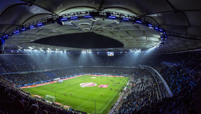 crowd, angel, night, match - sport, large group of people, team sport, soccer field, grass, outdoors, illuminated, competition, playing field, competitive sport