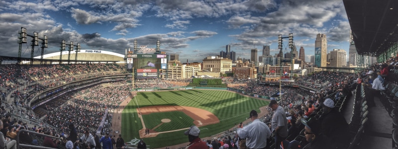 american, watching, sport, sunny, infield, building exterior, field, waiting, high angle view, 4K, crowd, game, strike, built structure, baseball, grass