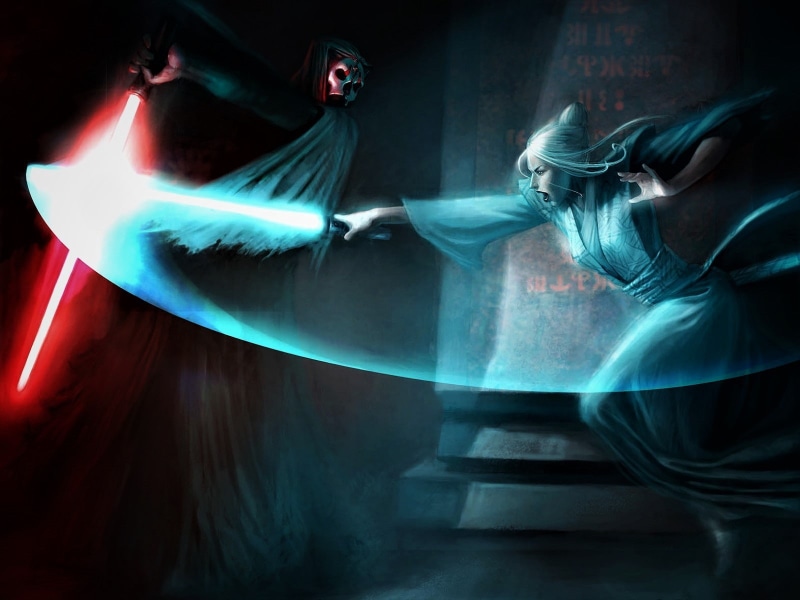 Darth Nihilus, Atris, spirituality, clubbing, indoors, activity, females, Star Wars: Knights of the Old Republic, video games, smoke - physical structure