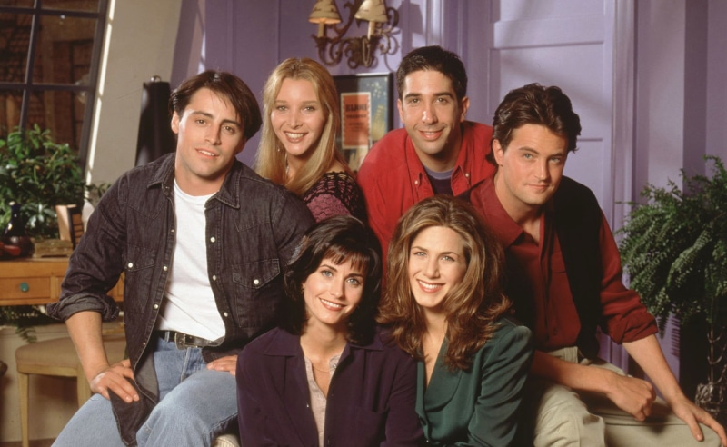 Ross Geller, characters, Comedy, David Schwimmer, Matt LeBlanc, s, Matthew Perry, Lisa Kudrow, the series, positive emotion, women, Monica Geller, front view
