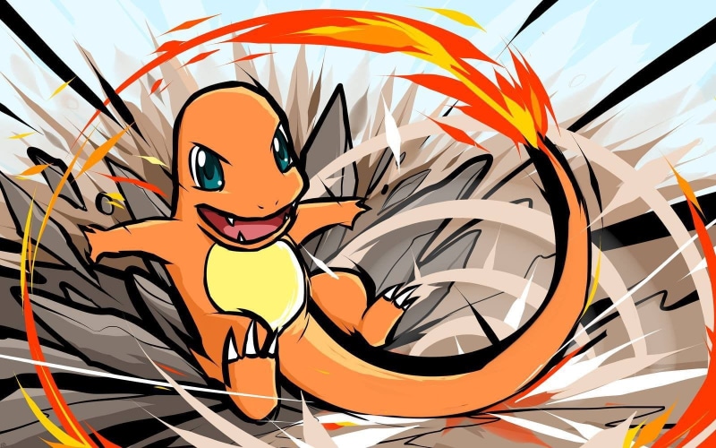 720P, orange color, architecture, Pokémon, outdoors, multi colored, emotion, pokemon, close-up, Charmander, representation, glass - material