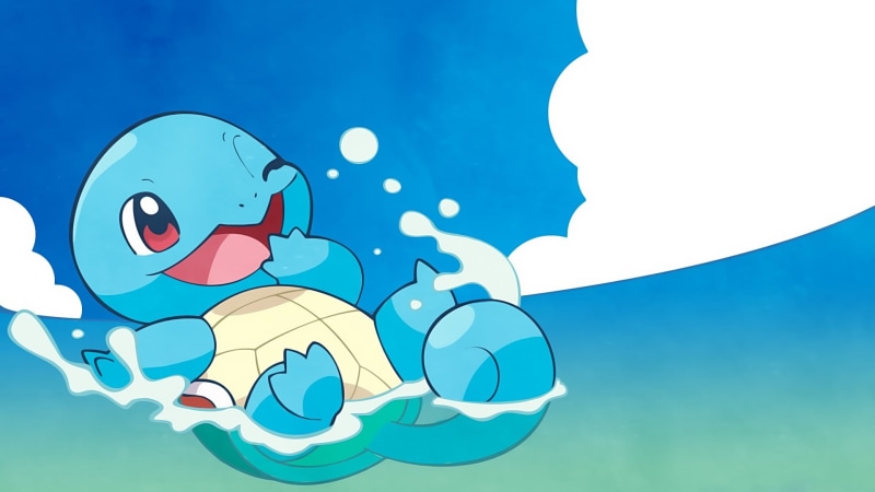 side view, colored background, water, cartoon, blue, emotion, holding, illustration, men, Squirtle, cloud - sky, 1080P, lifestyles, nature, sky, outdoors