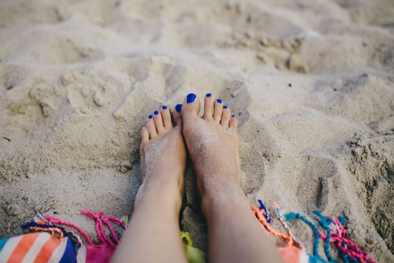 beach, toenail, human Foot, human leg, adult, feet, barefoot, people, sea, trip, holidays, women, 2K, leisure activity, outdoors, blanket, woman, land