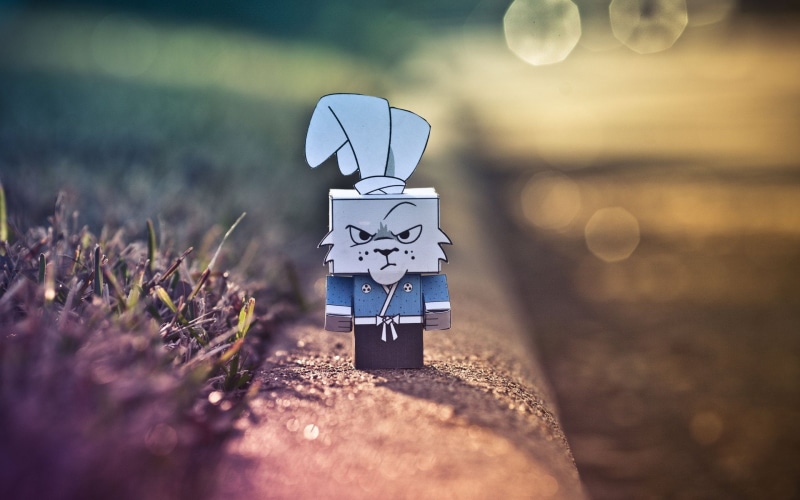 Rabbit, Cartoon, Manipulation, Macro, Photography, Usagi Yojimbo, 1080P, Animal