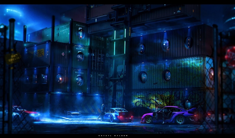 futuristic, Stance, car, Porsche, 720P, Khyzyl Saleem, women with cars
