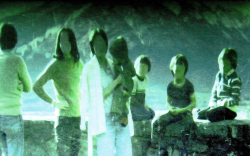 architecture, Music has the Right to Children, standing, adult, women, green color, album covers, people, 720P, Boards of Canada, fun, glass - material