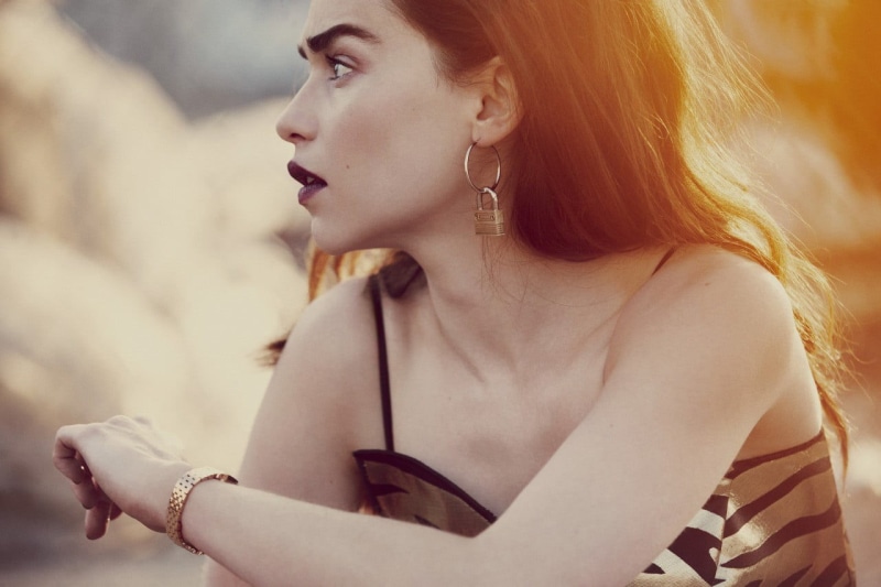 hair, strap, beautiful woman, looking away, brunette, right, celebrity, beauty, headshot, contemplation, fashion, focus on foreground, looking, outdoors