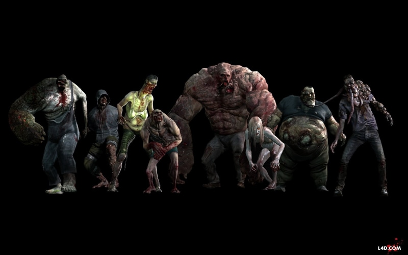 black background, creativity, people, dead, craft, male likeness, sculpture, Left 4 Dead 2, Left For Dead 2, characters, representation, night, art and craft