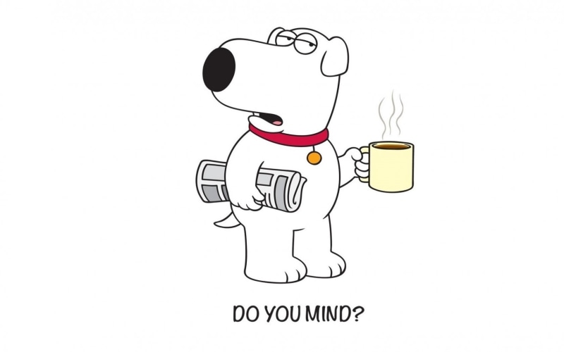 breakfast, vector, communication, family guy, characters, drink, copy space, dog, illustration, white background, bran, people, 720P, cheerful, cute, technology