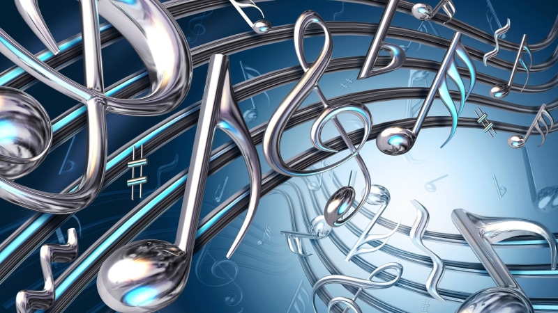metal, music, music notes, 2K, notes