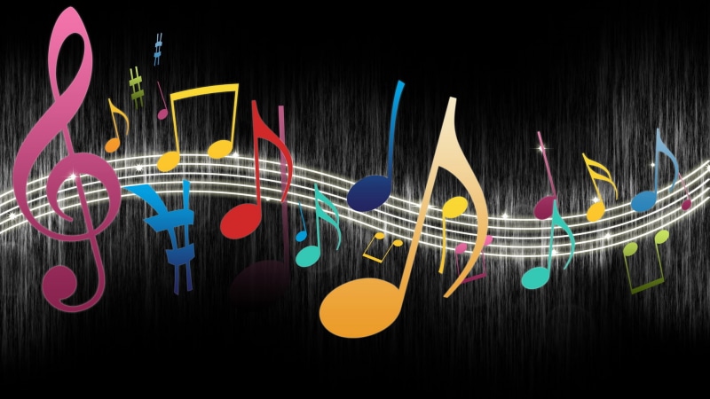 music, modern, party, funky, guitar, note, play, black, grunge, song, rock, art, style, musical, 1080P, fun, decoration, color, graphic, pattern