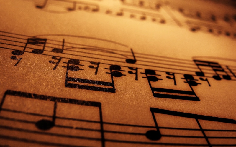 paper, sheet music, communication, white, textile, macro, 1080P, indoors, Music Sheet, number, musical notes, industry, music, expertise, printed, full frame