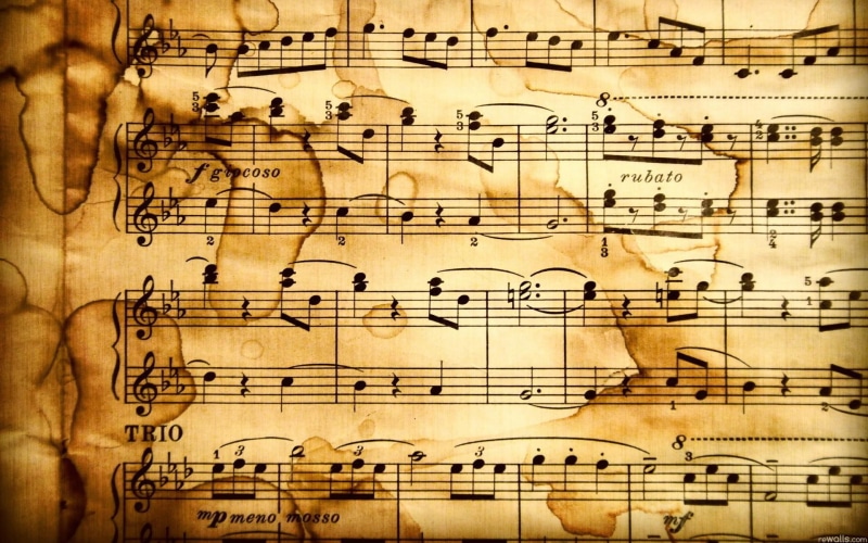paper, classical, music, 3d and abstract, notes, 1080P