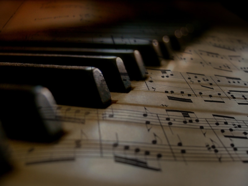 keyboard, composition, piano, compose, paper, text, sound, close-up, musical equipment, musician, jazz Music, keyboard instrument, musical, music, arts culture and entertainment