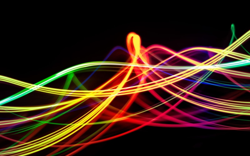 red, connection, pattern, technology, colorful, illuminated, communication, studio shot, wave pattern, power supply, complexity, black background, multi colored