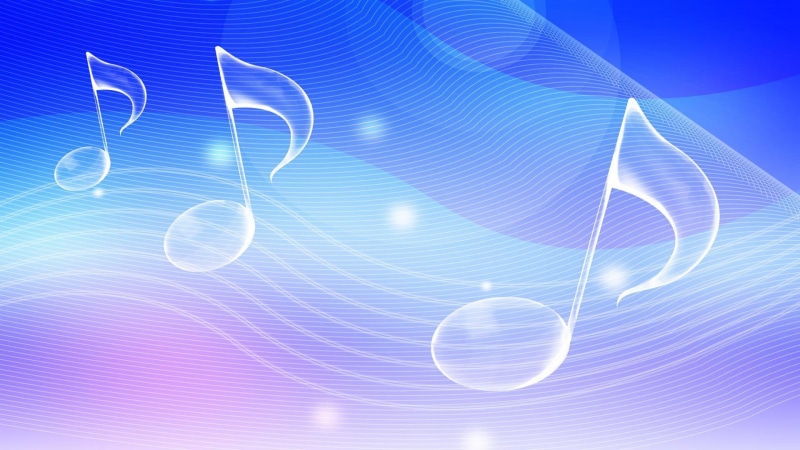 illustration, music notes, notes, 1080P, waves, blue, music, musical, note