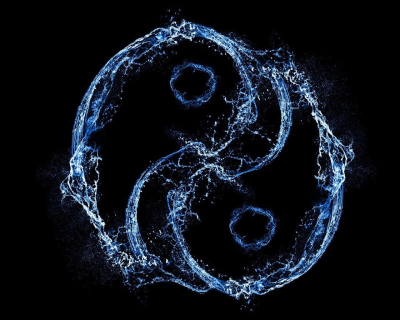 blue, indoors, nature, studio shot, human brain, communication, Yin and Yang, technology, water drops, motion, mri scan, healthcare and medicine, close-up