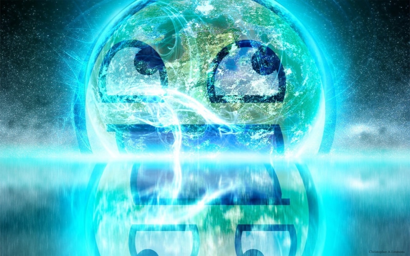 shape, glowing, memes, blue, space, indoors, composite image, digital art, shapes, futuristic, science and technology, human brain, digital composite, human body part