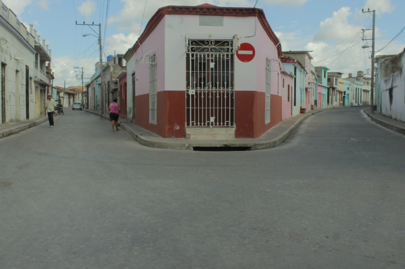 incidental people, nature, automobile, cuba, house, 4K, tarmac, vehicle, human, walkway, sign, street, building exterior, communication, building, asphalt