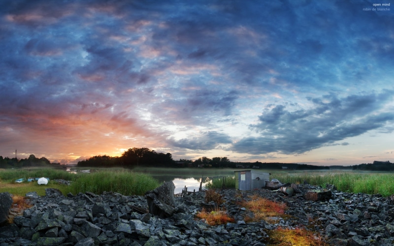 lake, 2K, open mind, sunset