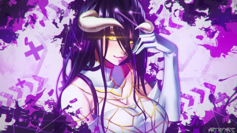 Fantasia, 2K, anime, Albedo (OverLord), Overlord (anime), anime girls