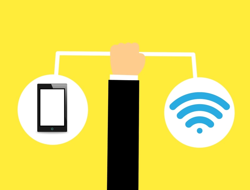 computer icon, wireless, cut out, connection, equal, relation, white, wifi network, wifi logo, comparison, 1080P, balance, indoors, hand, single object