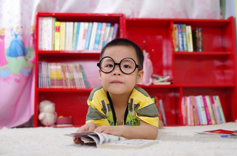 mind, near, glasses, books, literature, child, cute, boy, learn, standing, indoors, student, book, study, intelligence, offspring, room, males, school