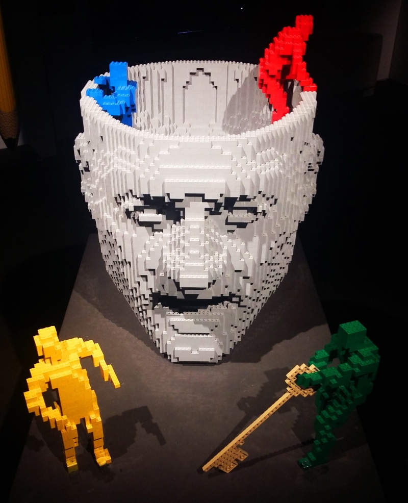 View, decoration, 2K, close-up, representation, yellow, day, studio shot, craft, indoors, social issues, no people, thought, Nathan Sawaya, construction