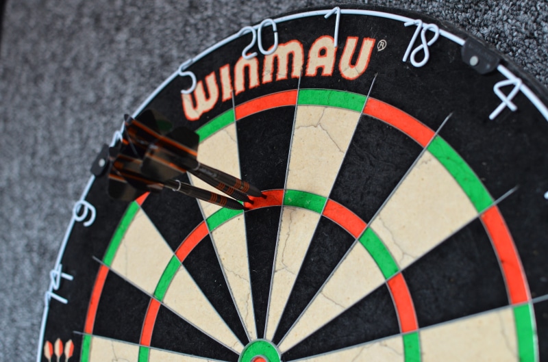 target, bar, competition, close-up, pub, selective focus, accuracy, precision, 4K, focus on foreground, full frame, no people, skill, 180, dart board