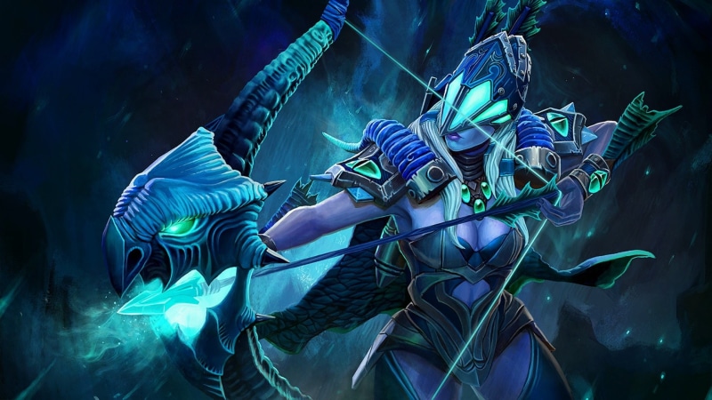 bow, desktop, arrow, frost, hero, drow, precision, mobile, hd, tablet, pc, dota, archer, aura, ranger, arrows, phones, 1080P