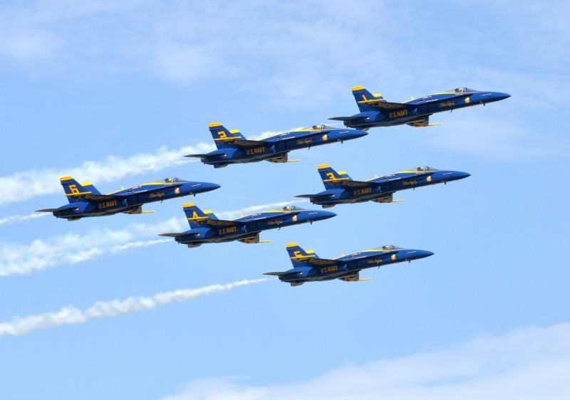 air force, training, demonstration, blue, mode of transportation, fighters, sortie, airplanes, on the move, military airplane, six, precision, flying, nature
