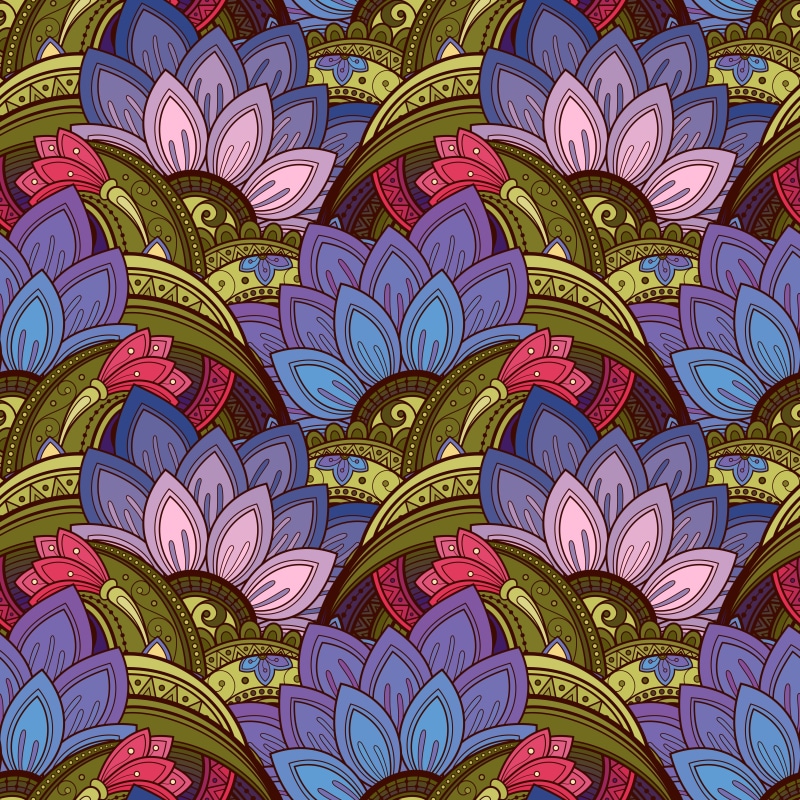 purple, doodles, full frame, built structure, abstract, no people, flowers, multi colored, shape, 5K, ornament, mural, digital, green, indoors, architecture