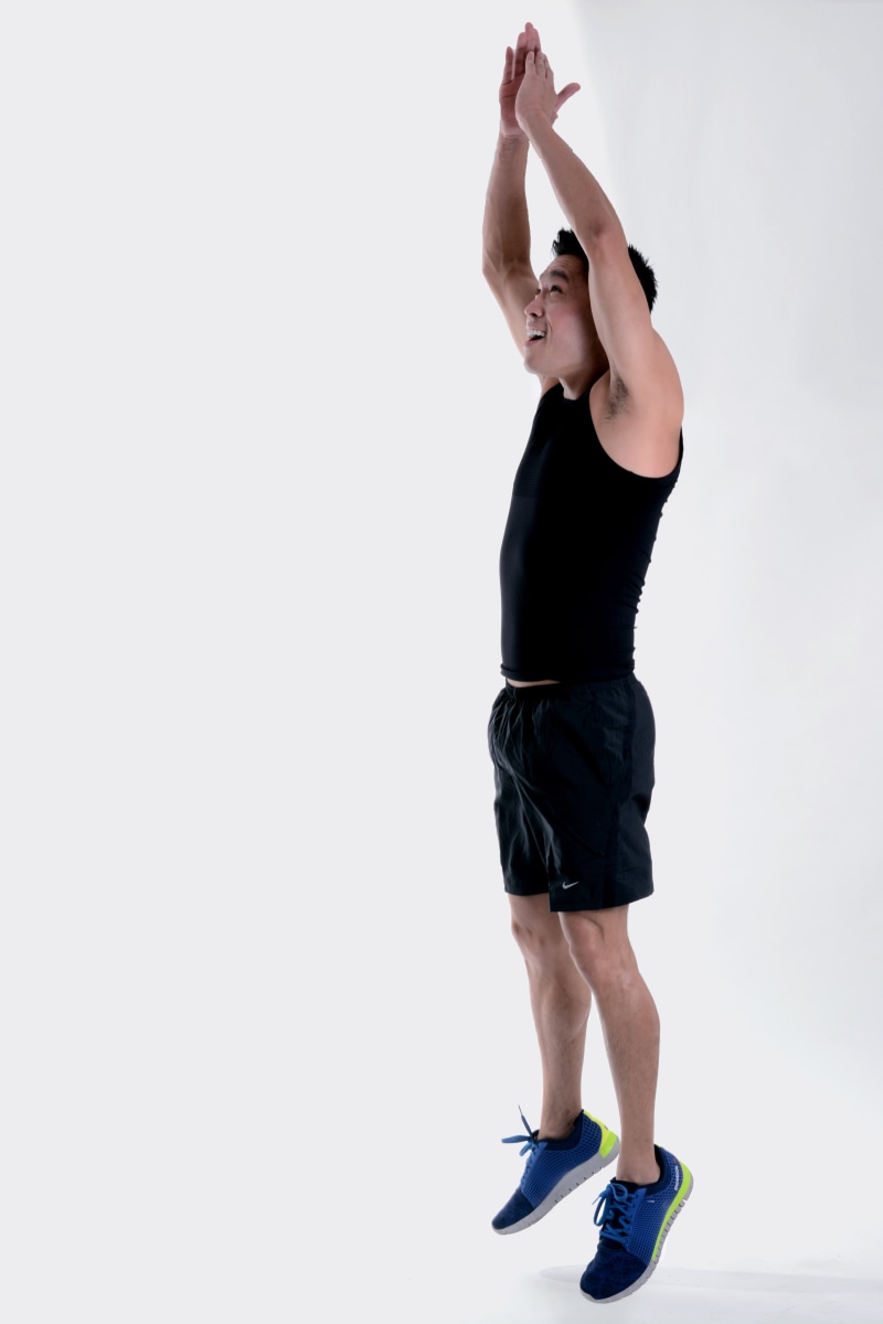 indoors, body man, 5K, fitness, human arm, cut Out, shorts, pilates, studio Shot, jump, exercising, young Adult, exercise, white Background, young women